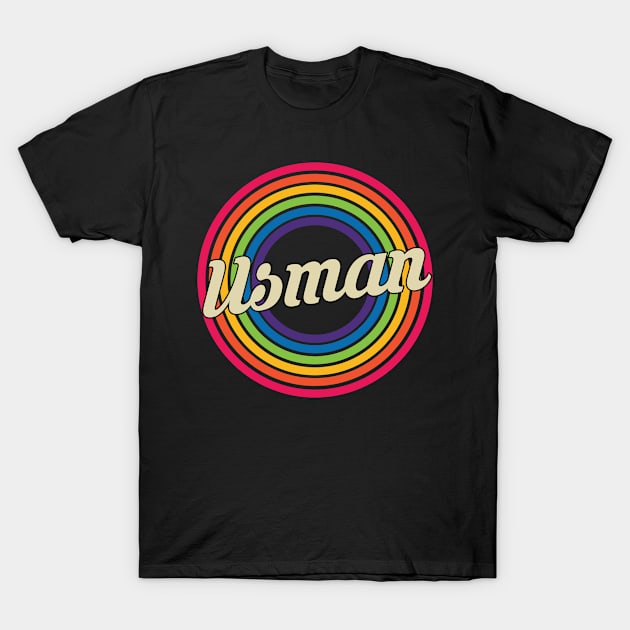 Usman - Retro Rainbow Style T-Shirt by MaydenArt